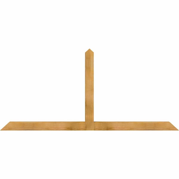 Ekena Millwork Portland Rough Sawn Timber Gable Bracket, Western Red Cedar, 84"W x 38"H x 4"D x 4"F, 11/12 Pitch GBW084X38X0404POR00RWR - main